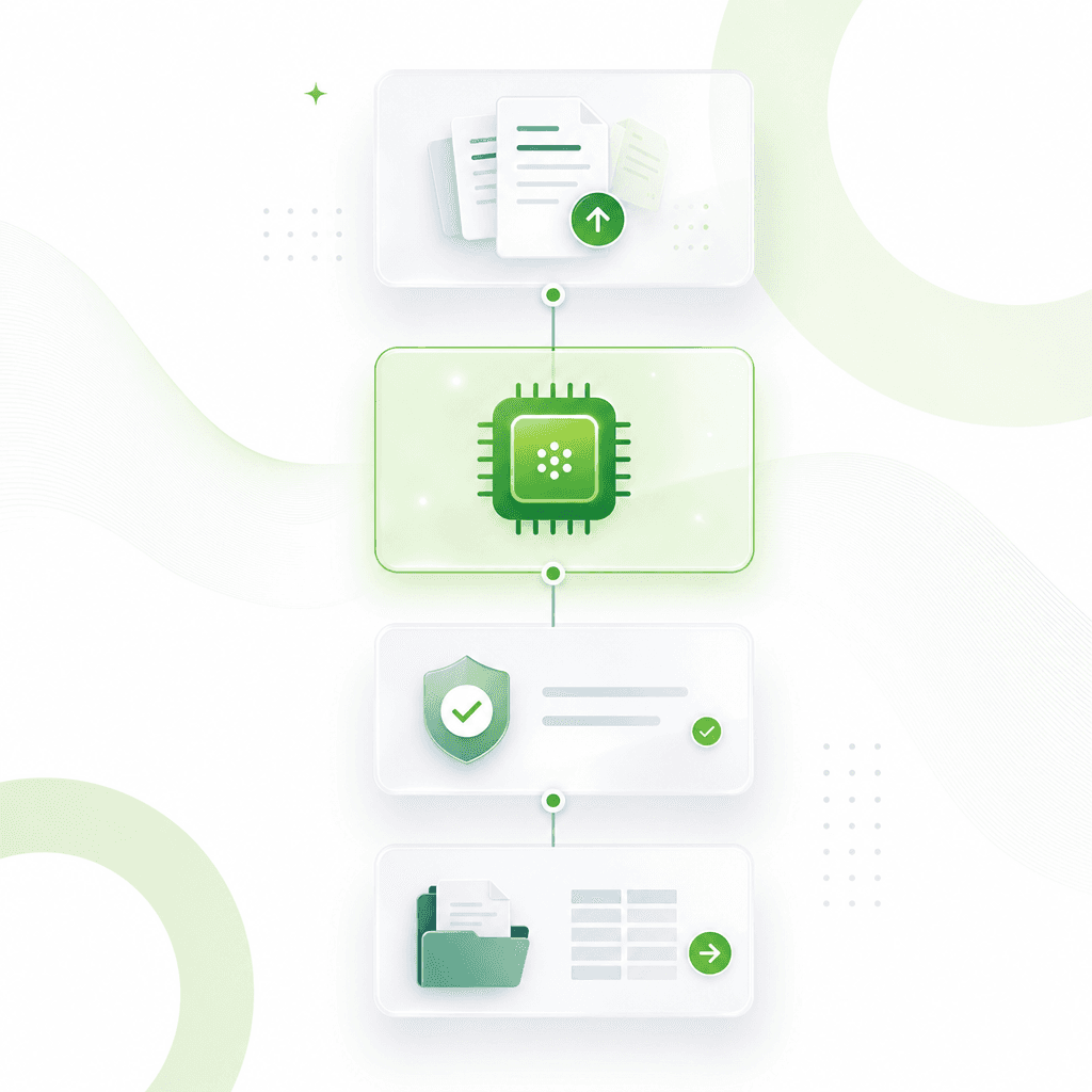 Flux d'automatisation documentaire connecté aux logiciels métier